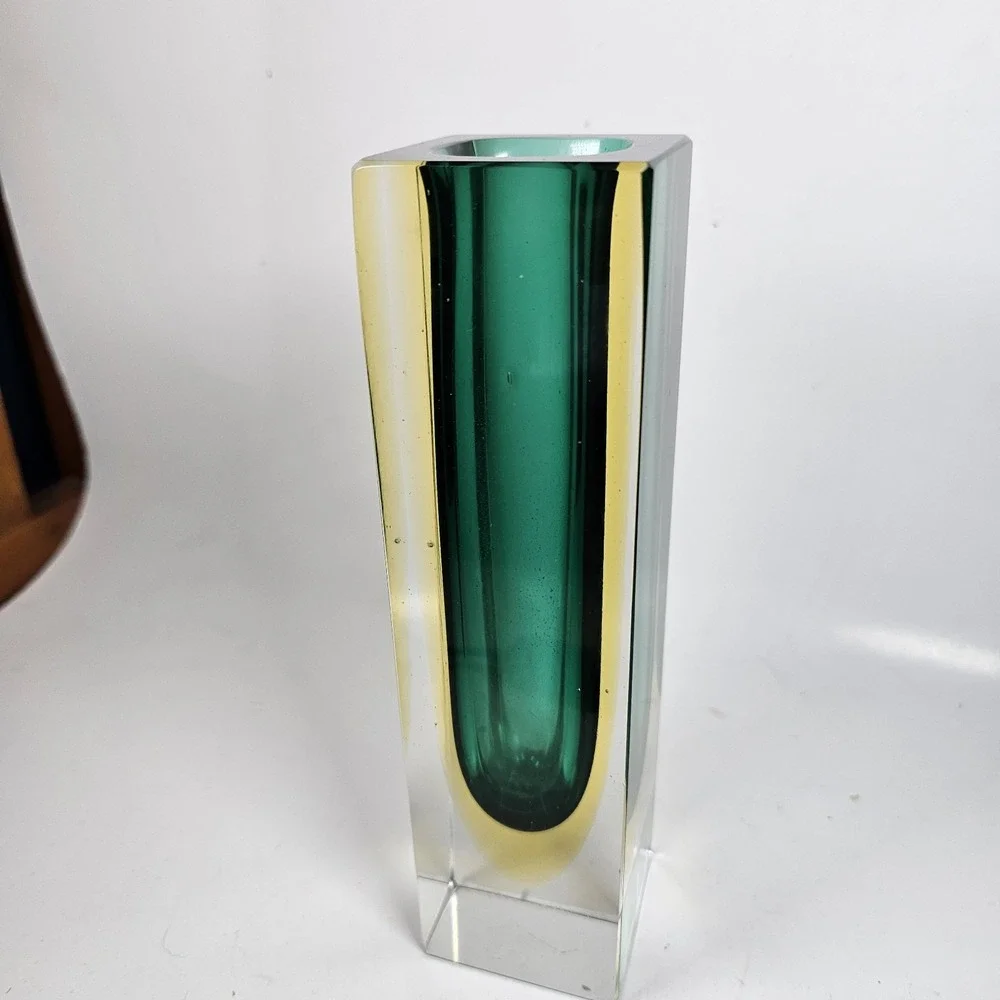 Midcentury MANDRUZZATO Italian Murano Square Sommerso 8